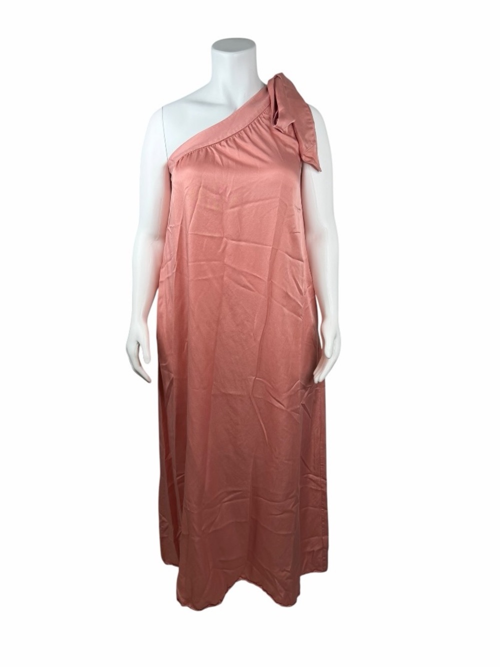 Free People One-Shoulder Rose Pink Maxi Dress US L